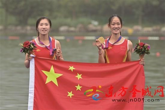 赛艇——邹佳琪/邱秀萍夺得杭州亚运会首金