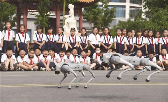 机器狗校园炫舞 点燃学生科技梦