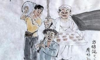 华峰漫画丨 为极端天气劳动者撑好“权益伞”