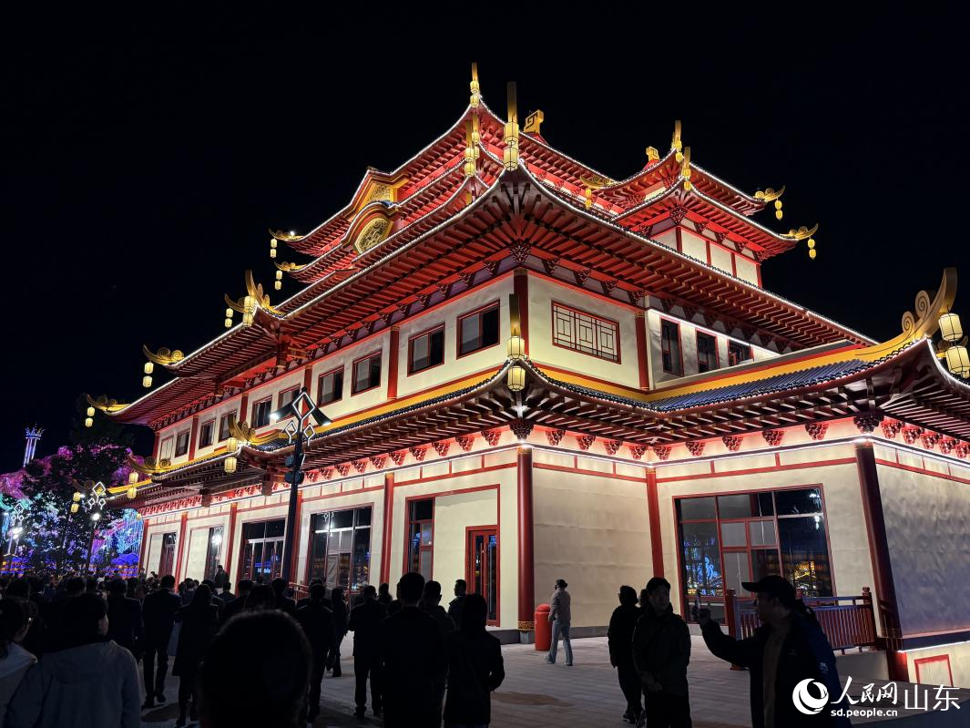 淄博花灯齐彩城。人民网 李子悦摄